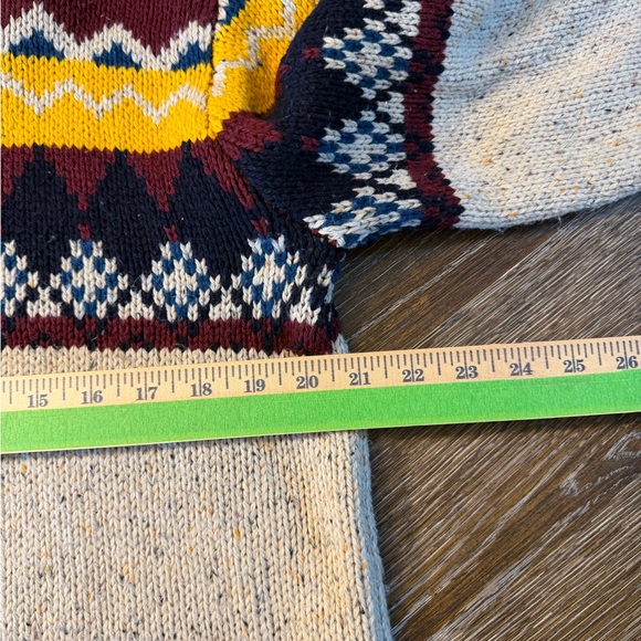 PacSun‎ Burgundy and Yellow Patterned Crewneck Sweater - Picture 7 of 8